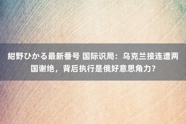 紺野ひかる最新番号 国际识局：乌克兰接连遭两国谢绝，背后执行是俄好意思角力？