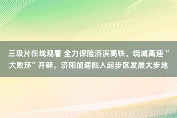 三圾片在线观看 全力保险济滨高铁、绕城高速“大败环”开辟，济阳加速融入起步区发展大步地