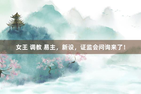 女王 调教 易主，新设，证监会问询来了！